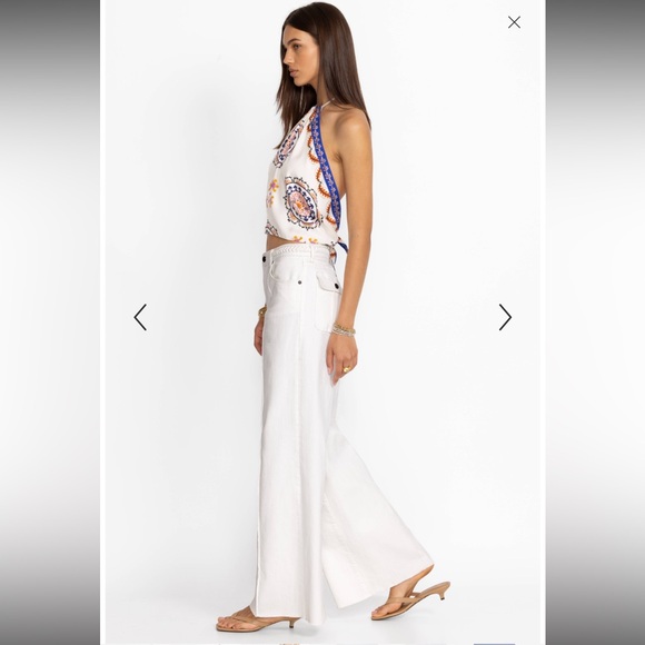 Johnny Was THE BRAIDED WIDE LEG JEAN White‎ 30 - Picture 3 of 9